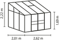 Växthus Ida 5200 Svart Glas/Poly 5,2 m² Vitavia